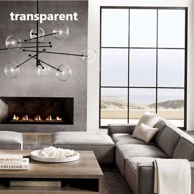 Cluster Bubble Glass Pendant Light – Modern 6/8-Light Globe Chandelier