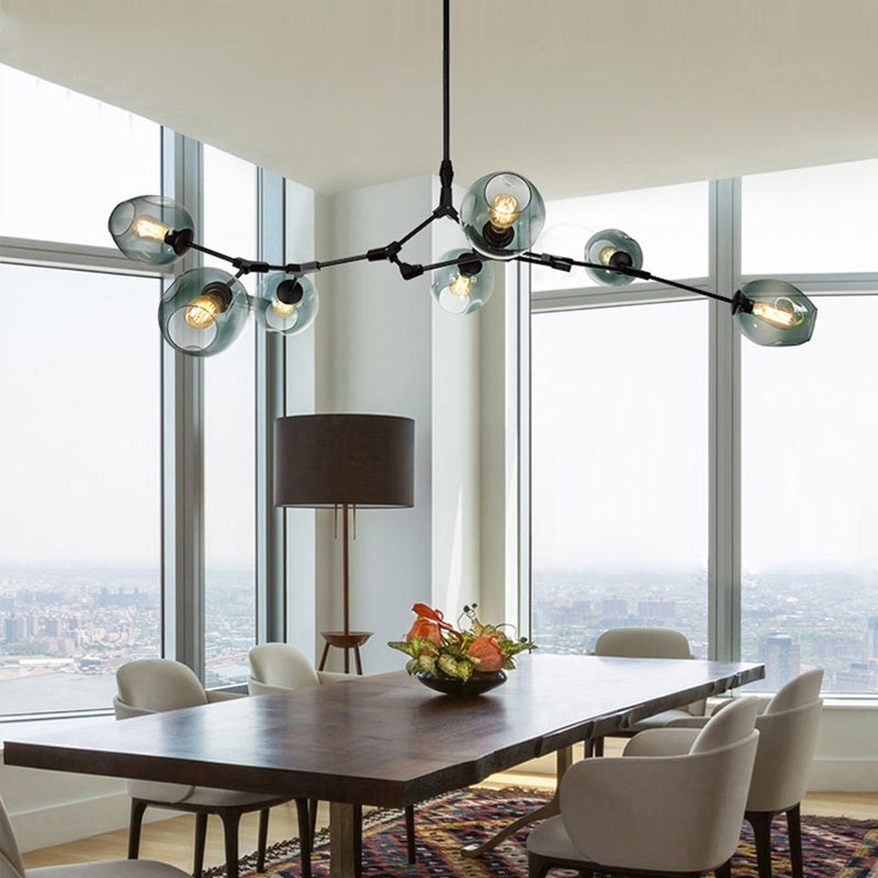 Sputnik Bubble Chandelier Modern 6/7/9-Light Glass Pendant Lighting