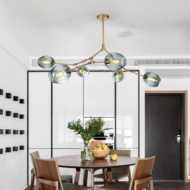 Sputnik Bubble Chandelier Modern 6/7/9-Light Glass Pendant Lighting
