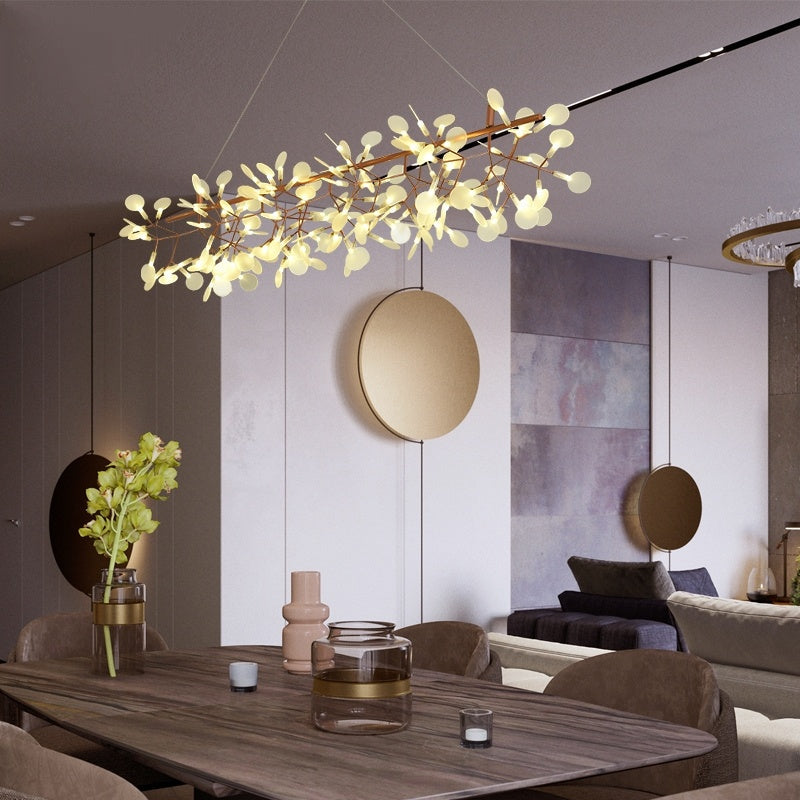 Firefly Sputnik Chandelier – Crossbar Pendant Light with Candle-Style LEDs