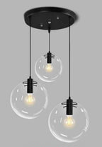 Globe Bubble Chandelier Clear Glass Cluster Pendant Light, Modern Fixture