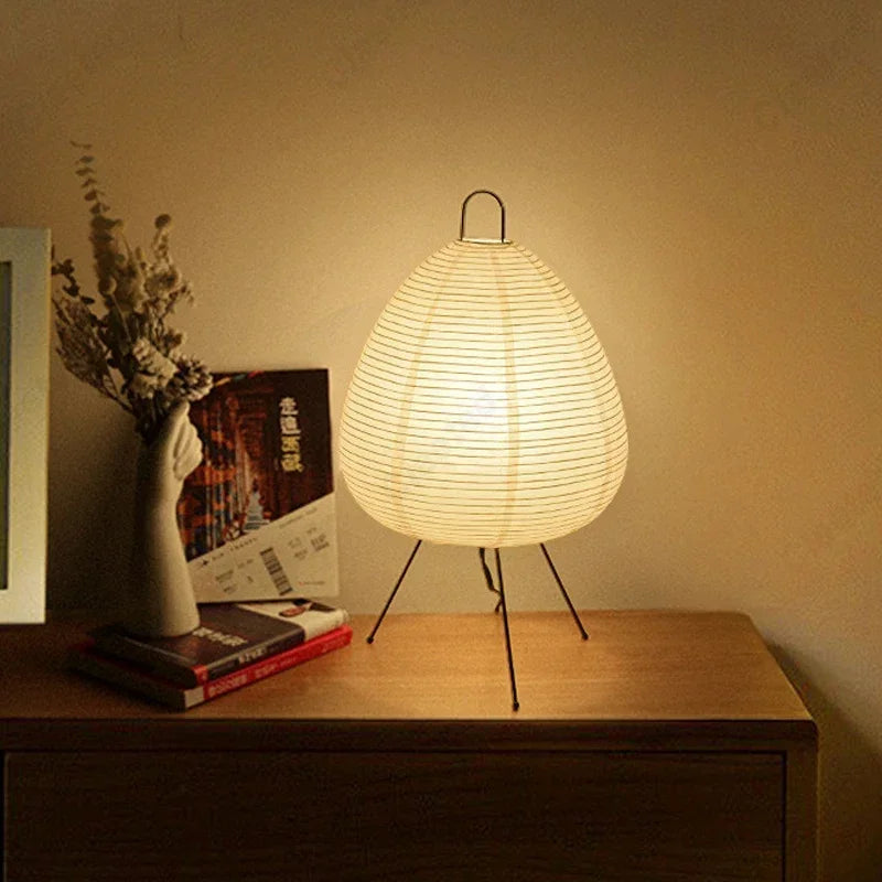Akari Noguchi Rice Paper Table Lamp - Japanese Style Home Decor Light