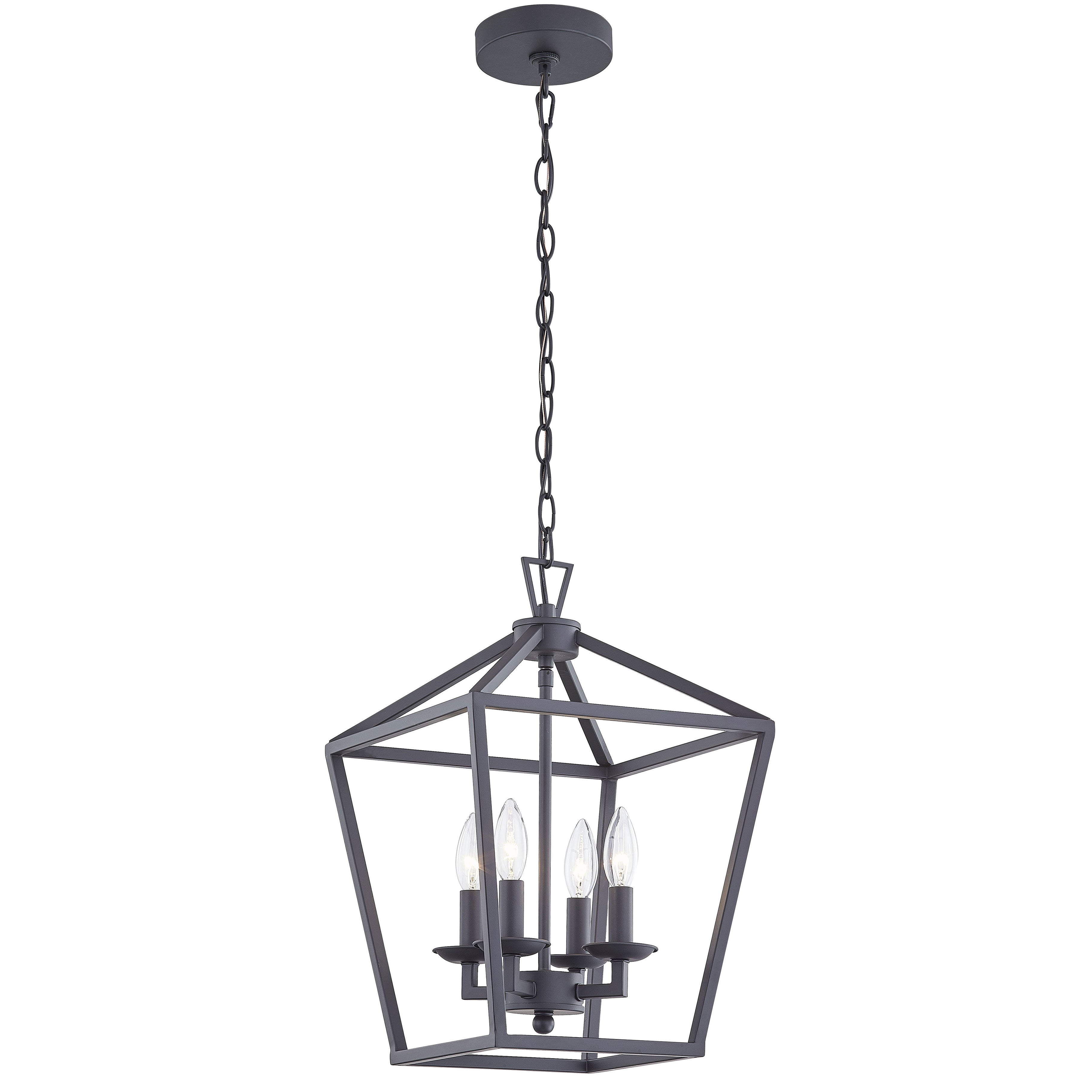 Kerri 4-Light Soft Gold Farmhouse Pendant Light Adjustable Chain