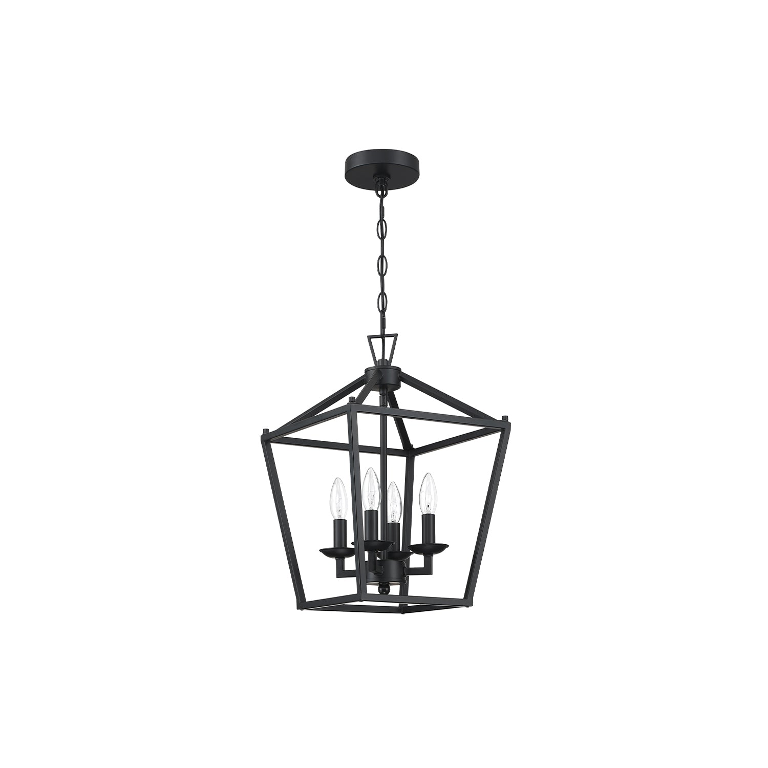 Kerri 4-Light Soft Gold Farmhouse Pendant Light Adjustable Chain