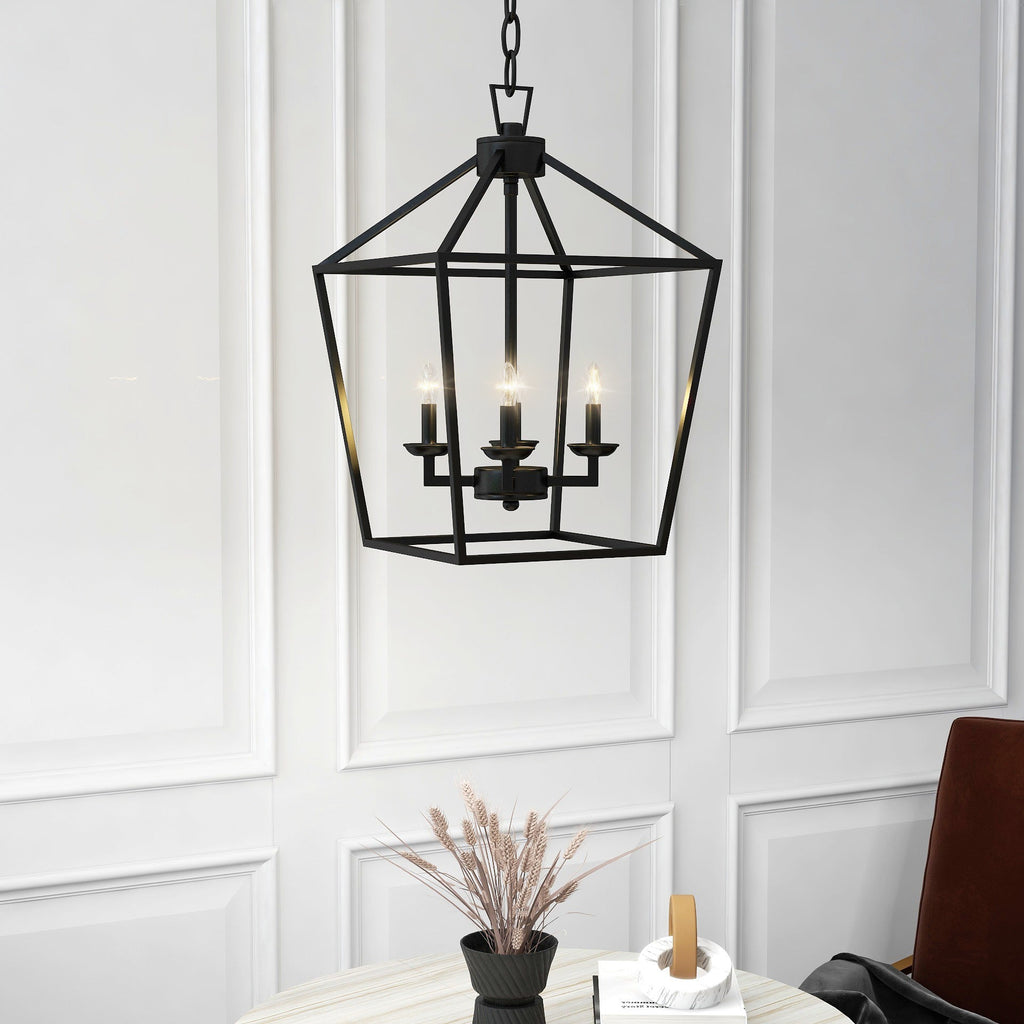 Kerri 4-Light Soft Gold Farmhouse Pendant Light Adjustable Chain