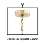 Kerri 4-Light Soft Gold Farmhouse Pendant Light Adjustable Chain
