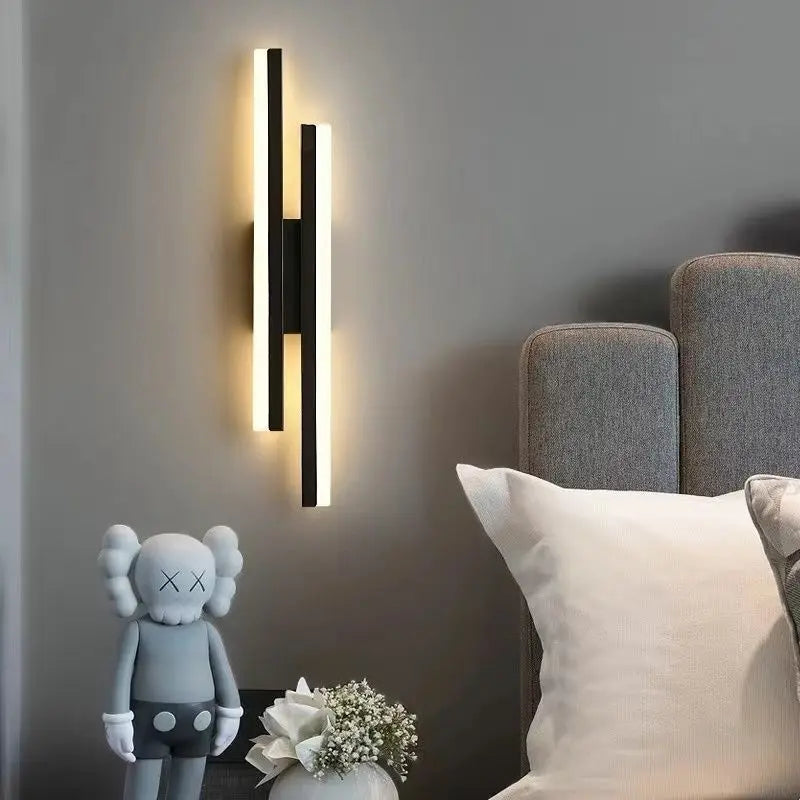 Modern LED Wall Sconce with Copper Pipe and Acrylic Shade