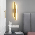 Modern LED Wall Sconce with Copper Pipe and Acrylic Shade
