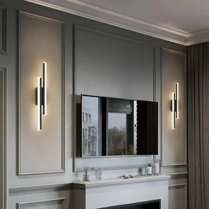 Modern LED Wall Sconce with Copper Pipe and Acrylic Shade