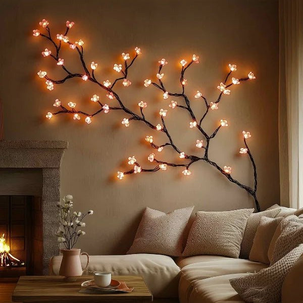 LED Lighted Wall Art with Decorative Branch Design for Cozy Ambient Lighting