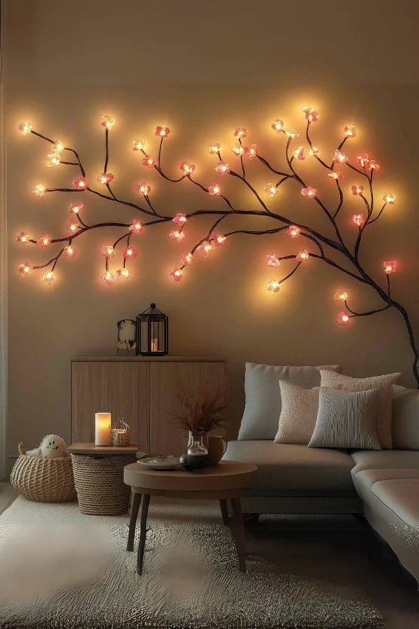 LED Lighted Wall Art with Decorative Branch Design for Cozy Ambient Lighting