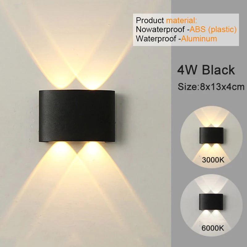 Modern LED Wall Sconces White Up-Down Indoor Outdoor Wall Lights