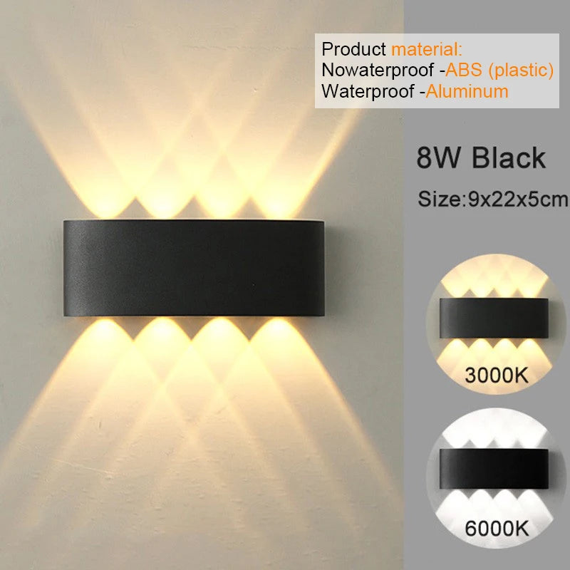 Modern LED Wall Sconces White Up-Down Indoor Outdoor Wall Lights