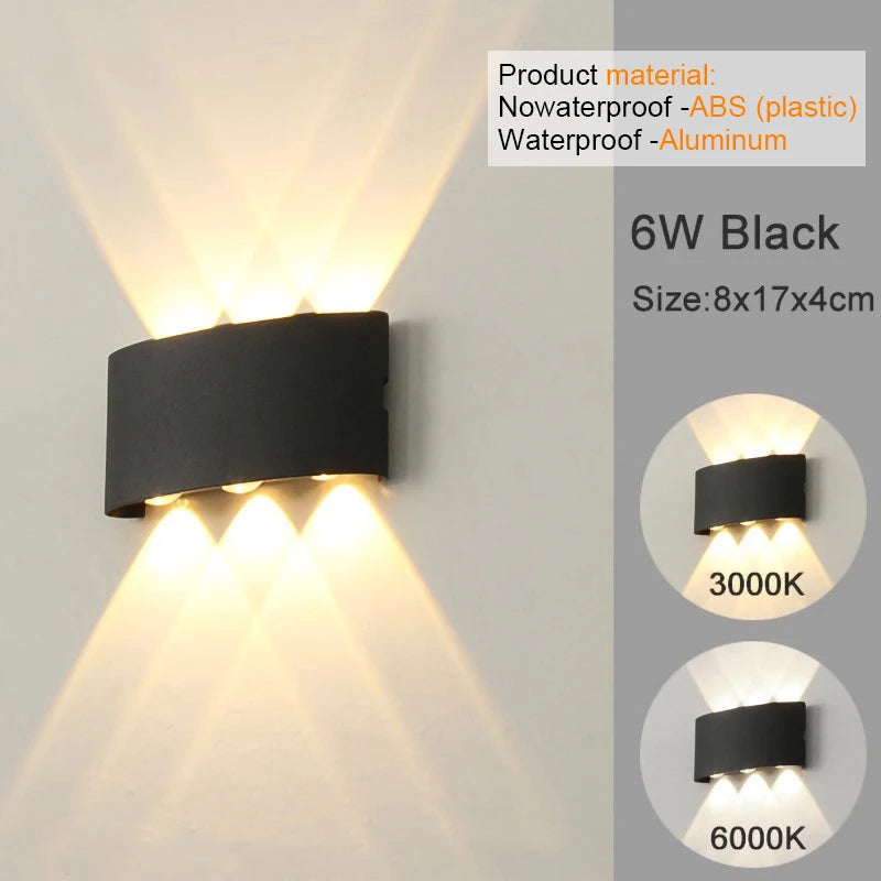 Modern LED Wall Sconces White Up-Down Indoor Outdoor Wall Lights