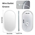Oval LED Backlit Bathroom Mirror with Anti-Fog and Wall Mount