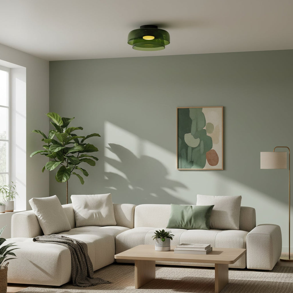 Levels Glass Ceiling Light Tiered Modern Flush-Mount LED Fixture