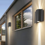 Luminara | Stylish Wavy Aluminum Outdoor Wall Light Sconce
