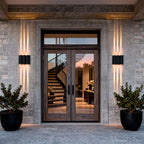 Luminara | Stylish Wavy Aluminum Outdoor Wall Light Sconce