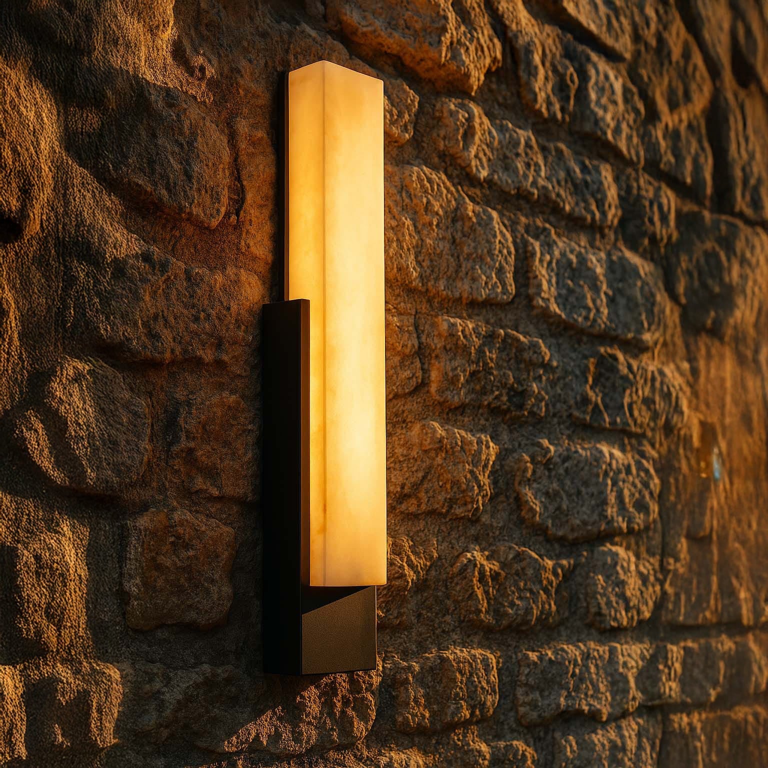 MarbleGlow | Elegant Weather-Resistant Outdoor Wall Lantern Light