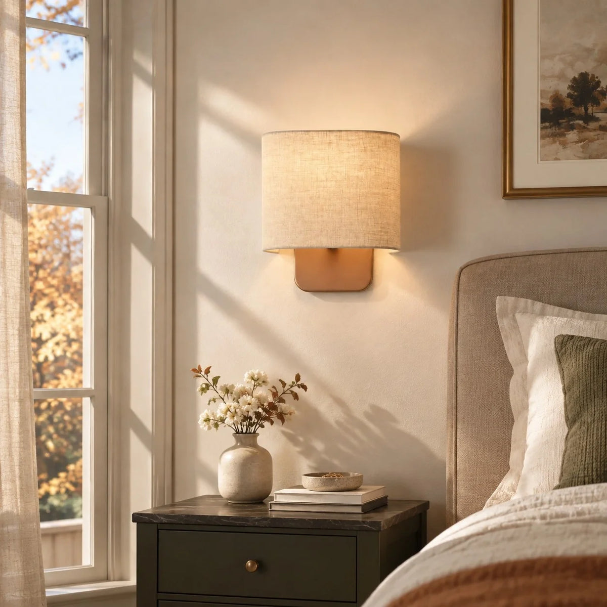 Maris sconce at a bedside