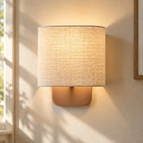 Maris linen shade wall sconce