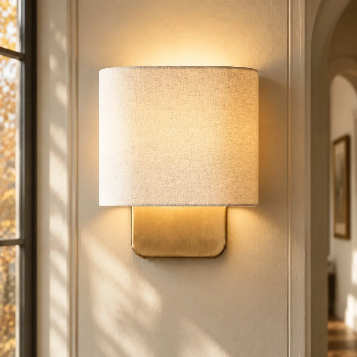 Maris wool-blend shade wall sconce