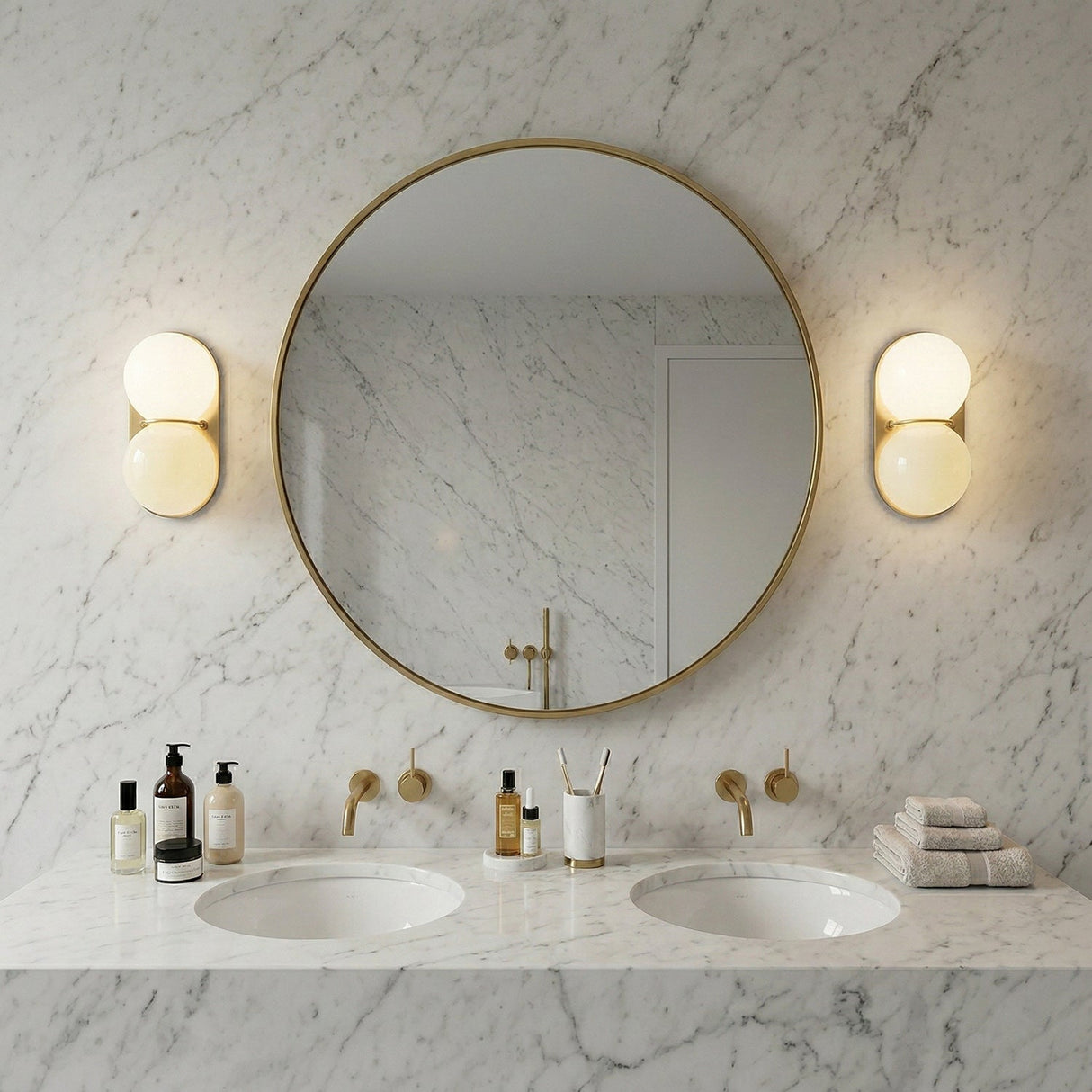 Matteo twin-globe wall sconce — supplier photo