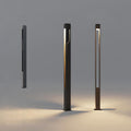 Modern Ash Black Rectangle LED Outdoor Pole Light