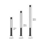 Modern Ash Black Rectangle LED Outdoor Pole Light