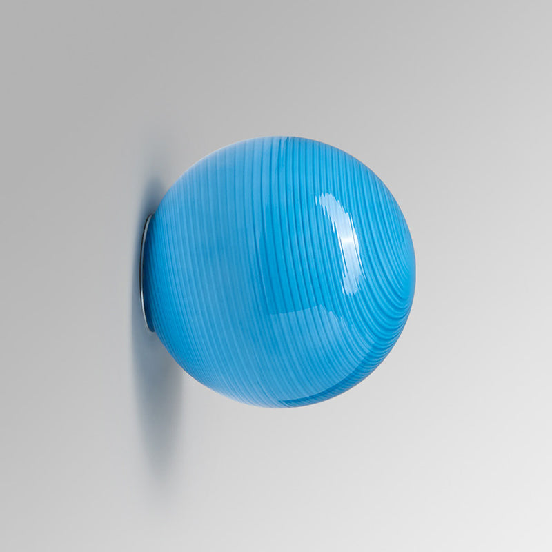 Oria pastel glass wall sconce in blue