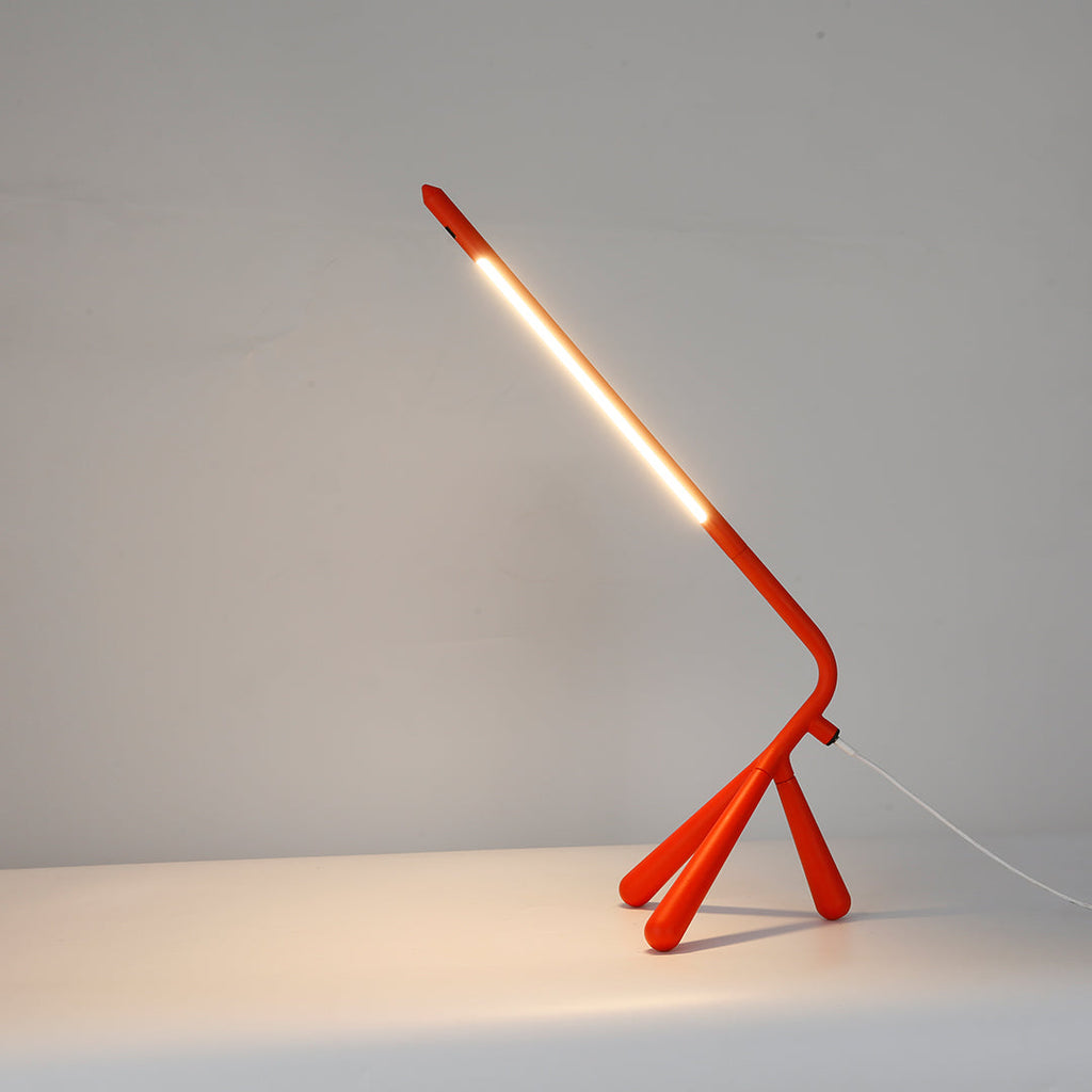 Minimalist Three-Legged Table Lamp with 360° Rotation & Eye-Care LED | Modern Bedside Lamp for Comfortable Reading