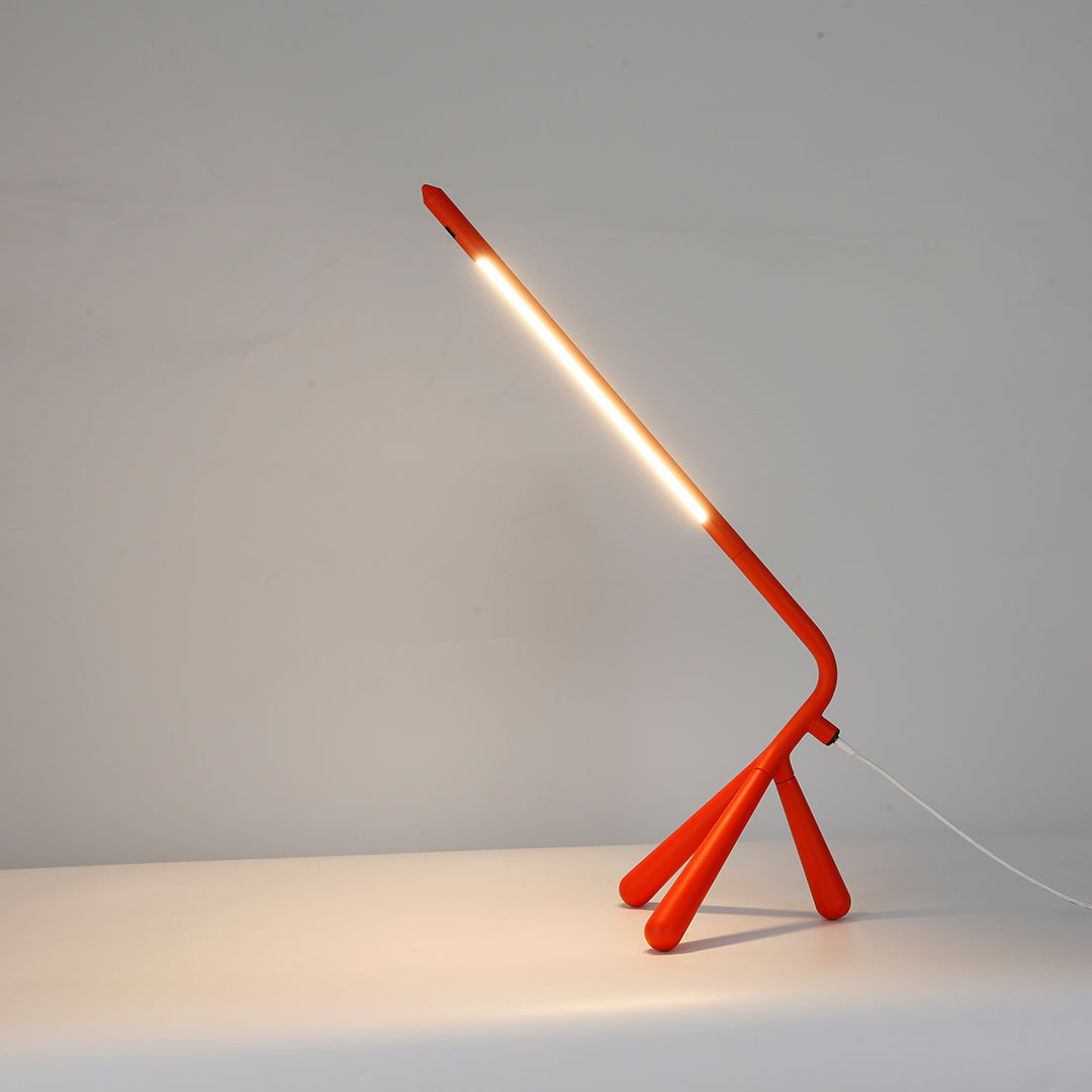 Minimalist Three-Legged Table Lamp with 360° Rotation & Eye-Care LED | Modern Bedside Lamp for Comfortable Reading