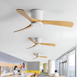 Modern 3-Blade Wood Ceiling Fan with 6-Speed DC Motor