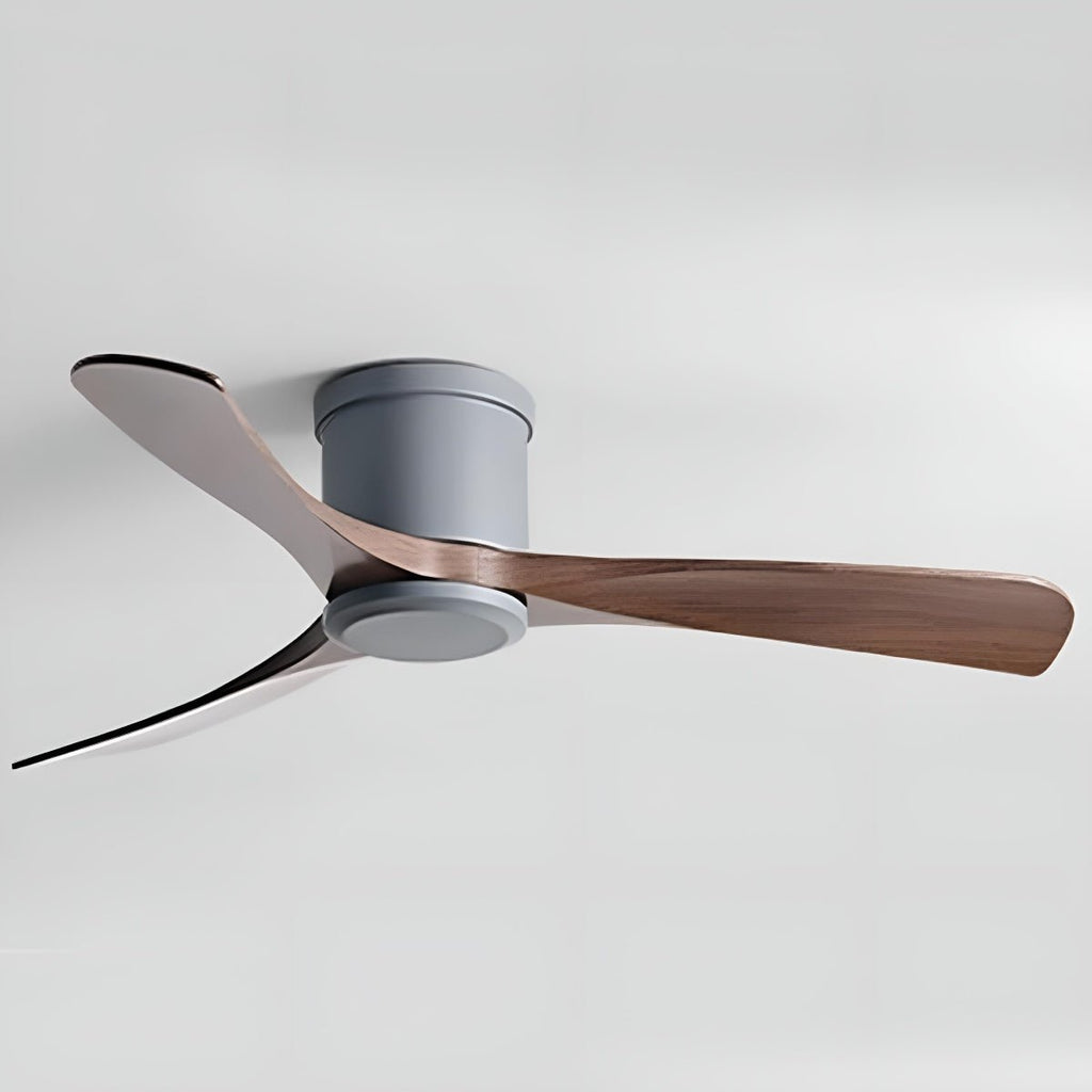Modern 3-Blade Wood Ceiling Fan with 6-Speed DC Motor