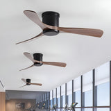 Modern 3-Blade Wood Ceiling Fan with 6-Speed DC Motor