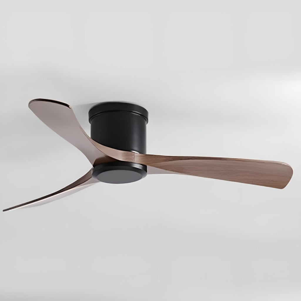 Modern 3-Blade Wood Ceiling Fan with 6-Speed DC Motor