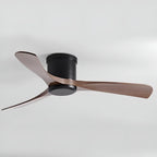 Modern 3-Blade Wood Ceiling Fan with 6-Speed DC Motor