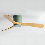 Modern 3-Blade Wood Ceiling Fan with 6-Speed DC Motor