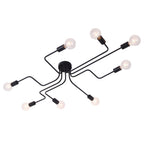Modern 8-Light Flush Mount Ceiling Light with Industrial Design | Striking Ambiance for Contemporary Spaces