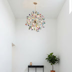 Modern Agate Chandelier Natural Stone Slice 12/18-Light Statement Fixture