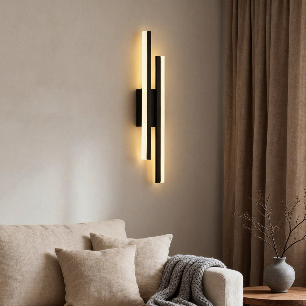 Modern Asymmetric Vanity Light Bar with Adjustable Color Temperature | Stylish Iron Bathroom Lighting for Flexible Illumination