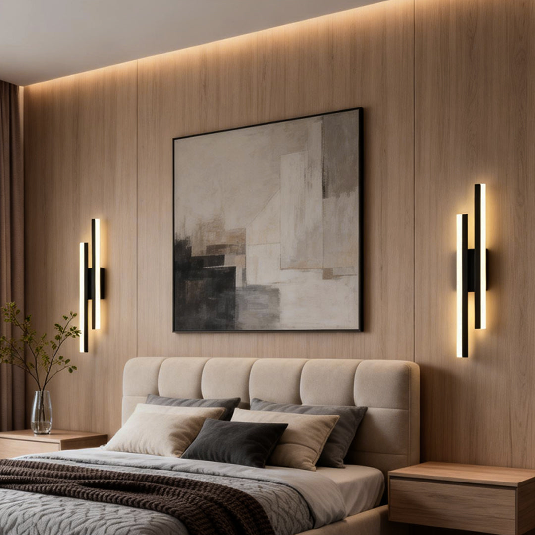 Modern Asymmetric Vanity Light Bar with Adjustable Color Temperature | Stylish Iron Bathroom Lighting for Flexible Illumination
