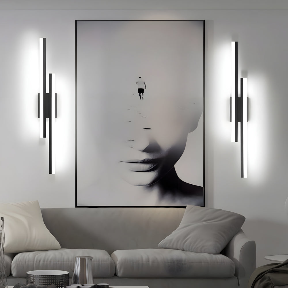 Modern Asymmetric Vanity Light Bar with Adjustable Color Temperature | Stylish Iron Bathroom Lighting for Flexible Illumination