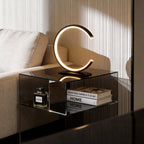 Modern C Shaped Table Lamp with Touch Control & Adjustable Color Temperatures | Stylish Desk & Bedside Lighting for Ambient Comfort