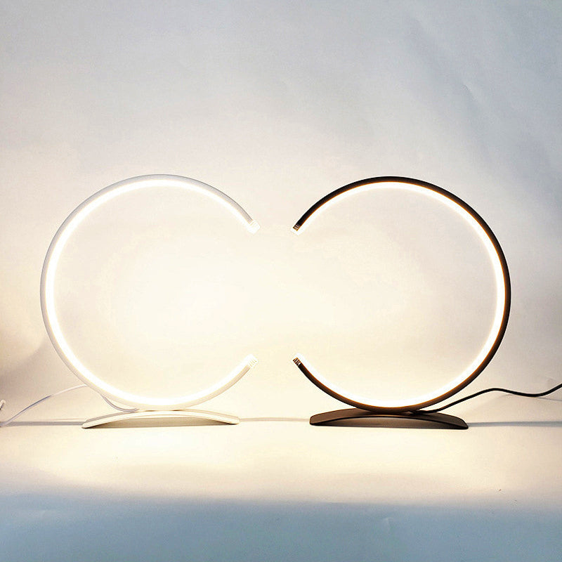 Modern C Shaped Table Lamp with Touch Control & Adjustable Color Temperatures | Stylish Desk & Bedside Lighting for Ambient Comfort