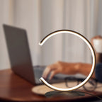 Modern C Shaped Table Lamp with Touch Control & Adjustable Color Temperatures | Stylish Desk & Bedside Lighting for Ambient Comfort