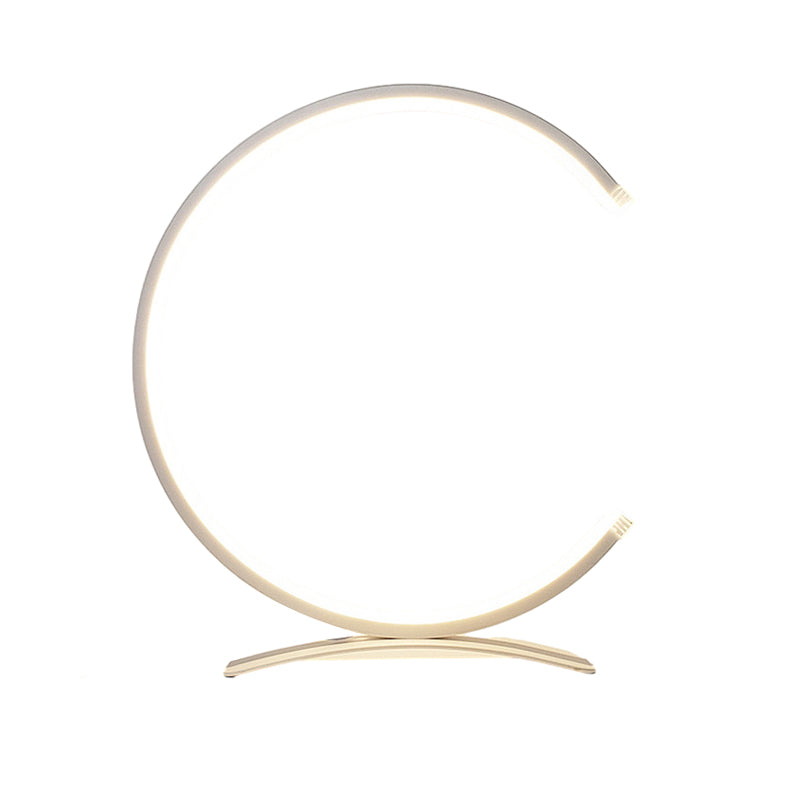 Modern C Shaped Table Lamp with Touch Control & Adjustable Color Temperatures | Stylish Desk & Bedside Lighting for Ambient Comfort