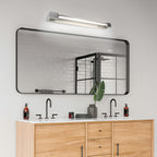Modern Chrome Vanity Light | 360° Rotatable Head with Acrylic Shade for Perfect Bathroom Lighting