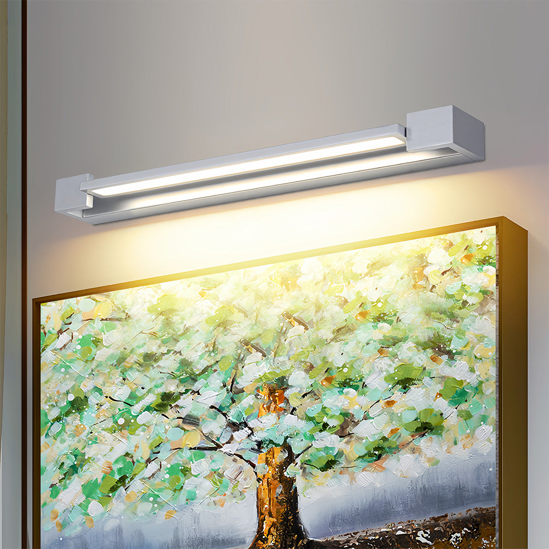 Modern Chrome Vanity Light | 360° Rotatable Head with Acrylic Shade for Perfect Bathroom Lighting