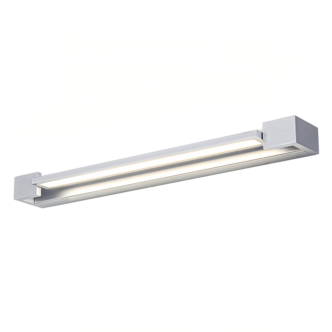 Modern Chrome Vanity Light | 360° Rotatable Head with Acrylic Shade for Perfect Bathroom Lighting